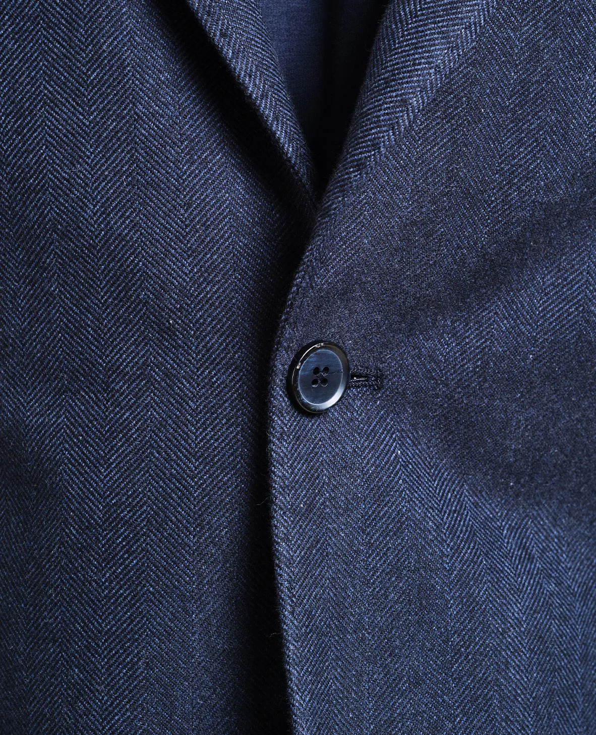 The LBM - Garment Washed Cotton Herringbone Soft Jackt - Midnight Blue