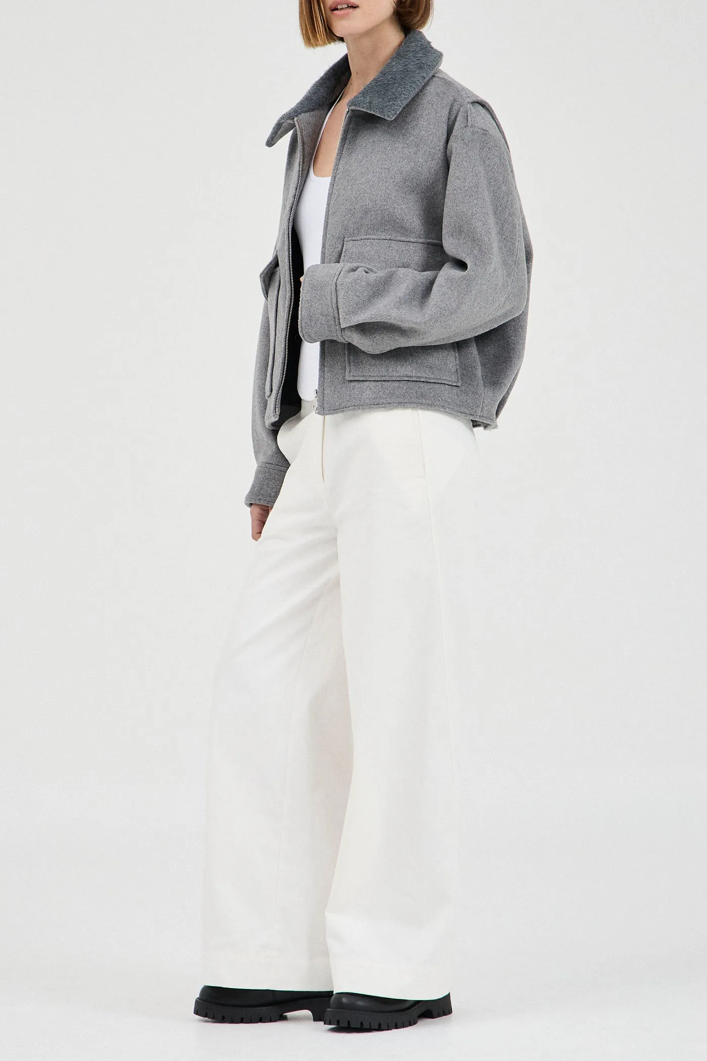 The Wool-Blend Bomber Jacket