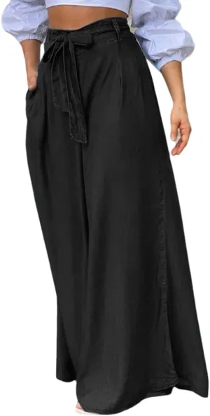 THLAI Denim Skirt Women Plus Size Jean Maxi Skirt High Waist Long Skirt 2024 Summer Skirt with Belt