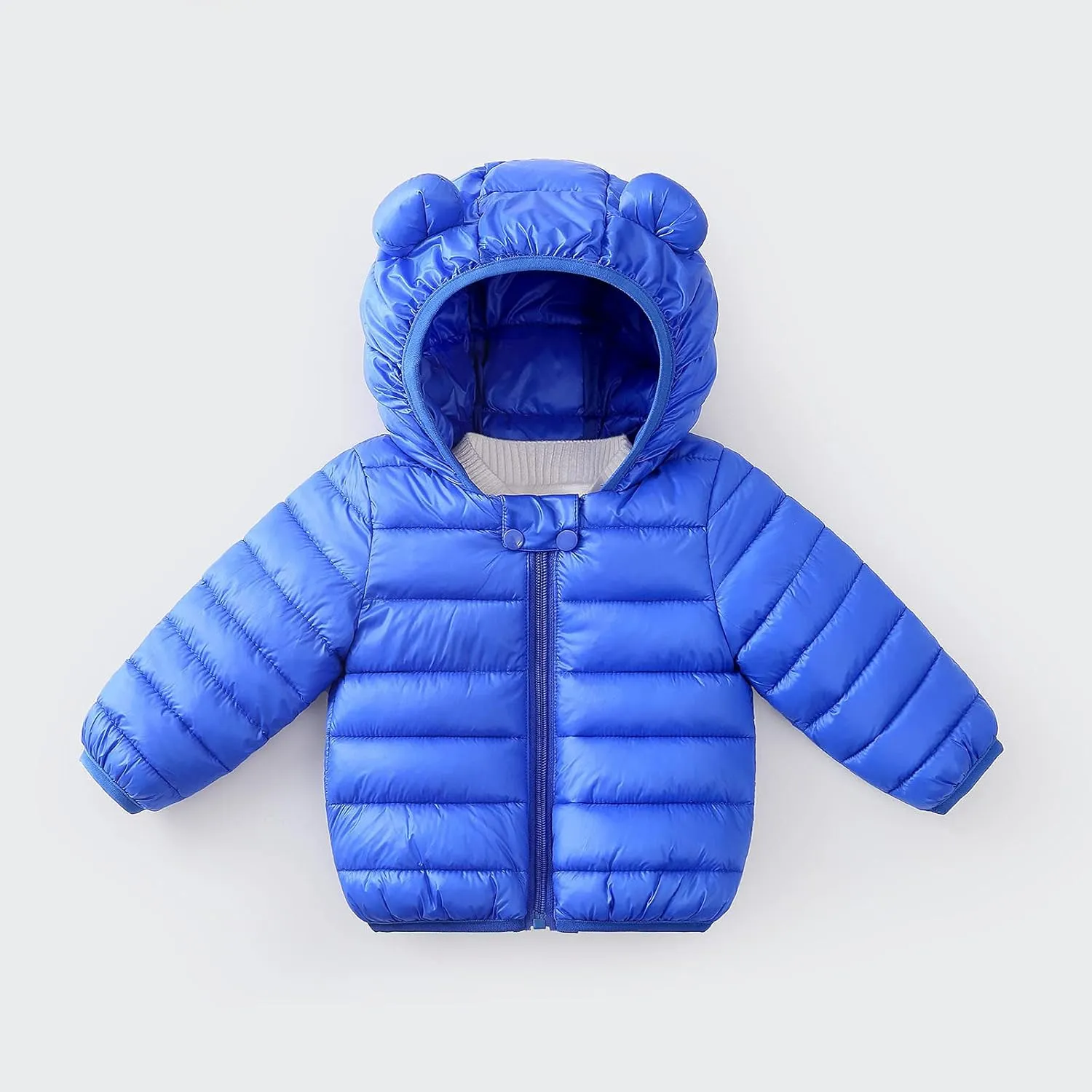 Toddler Winter Coats Puffer Padded Jacket Baby Boys Girls Bear Hoods Down Jacket Light Weight Infant Outerwear