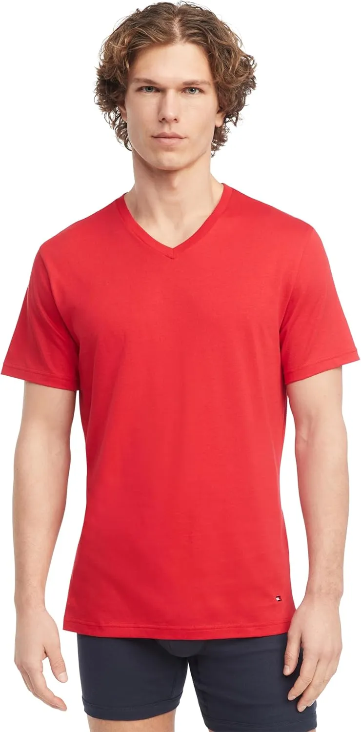 Tommy Hilfiger Men's Cotton Classics V-Neck Undershirts, 3-Pack