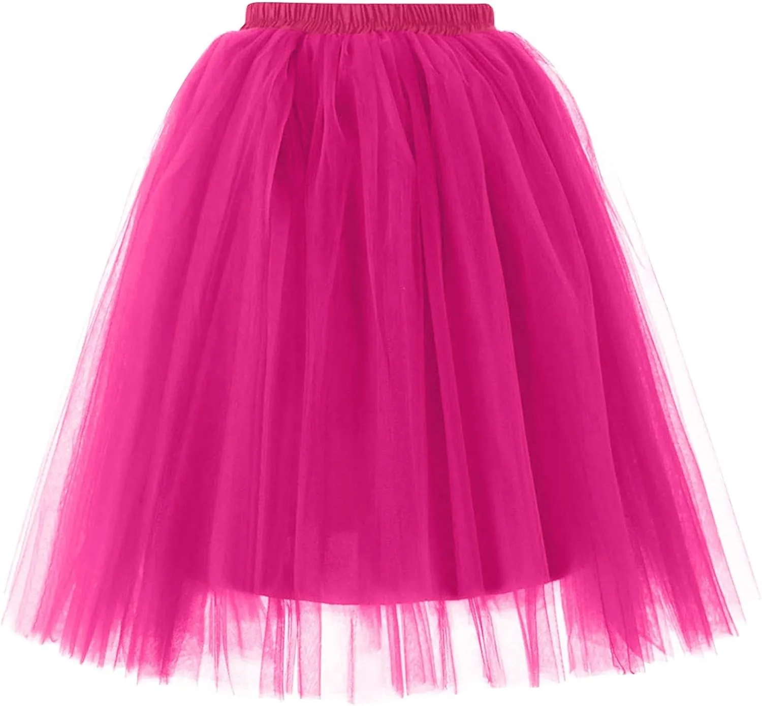 Tutu Skirts for Women Layered Ballet Tulle Pettiskirts Dress Tulle Midi Knee Length Skirt Adult Puffy Tutu Skirt