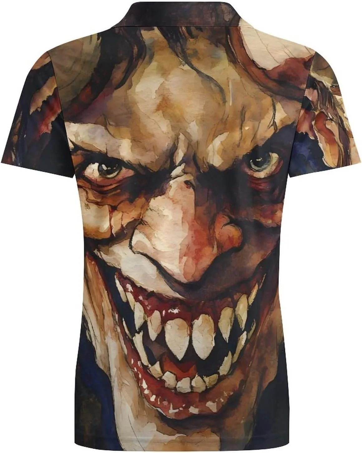 Ugly Demon Men's Polo-Shirt Regular-Fit Short Sleeve Sports Quick Dry Golf Tennis T-Shirt