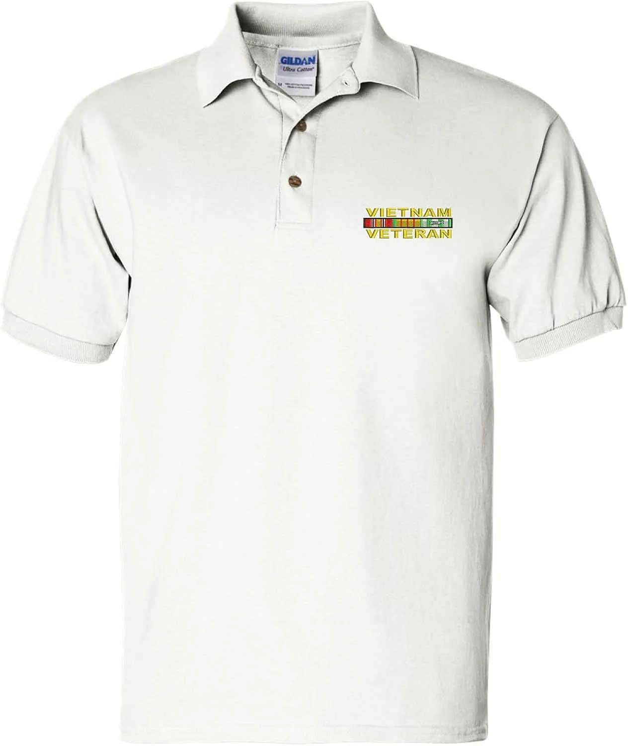 Vietnam Veteran Men's Polo T Shirt Embroidered Army USA Soldier Shirt