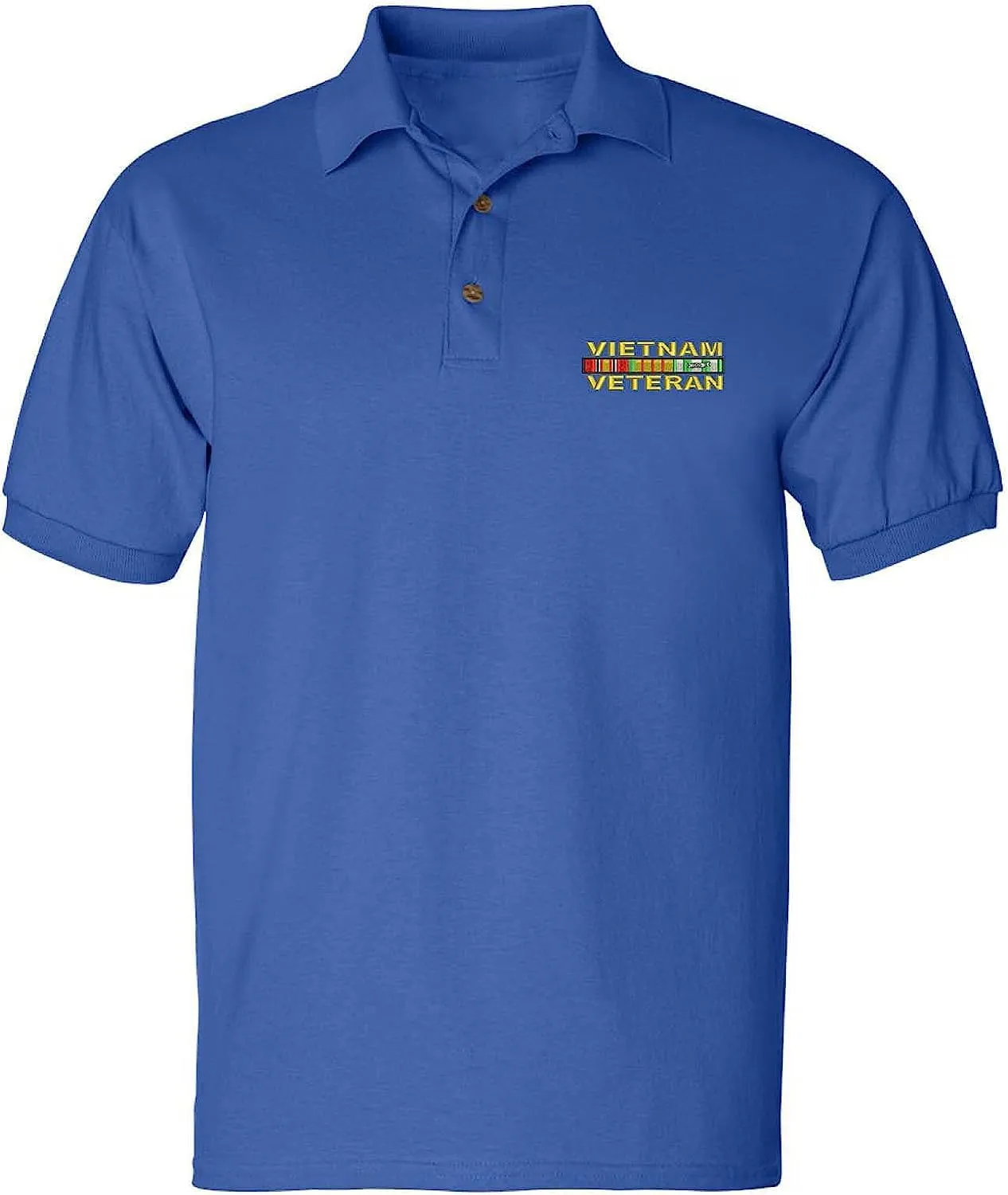 Vietnam Veteran Men's Polo T Shirt Embroidered Army USA Soldier Shirt
