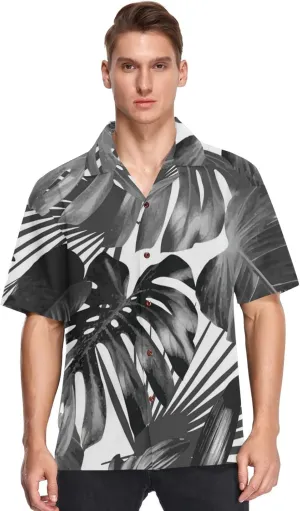 visesunny Mens Unique Pattern Hawaiian Shirt Beach Tropical Button Up Shirts Vacation Cruise Hawaii Summer Clothes