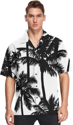 visesunny Mens Unique Pattern Hawaiian Shirt Beach Tropical Button Up Shirts Vacation Cruise Hawaii Summer Clothes