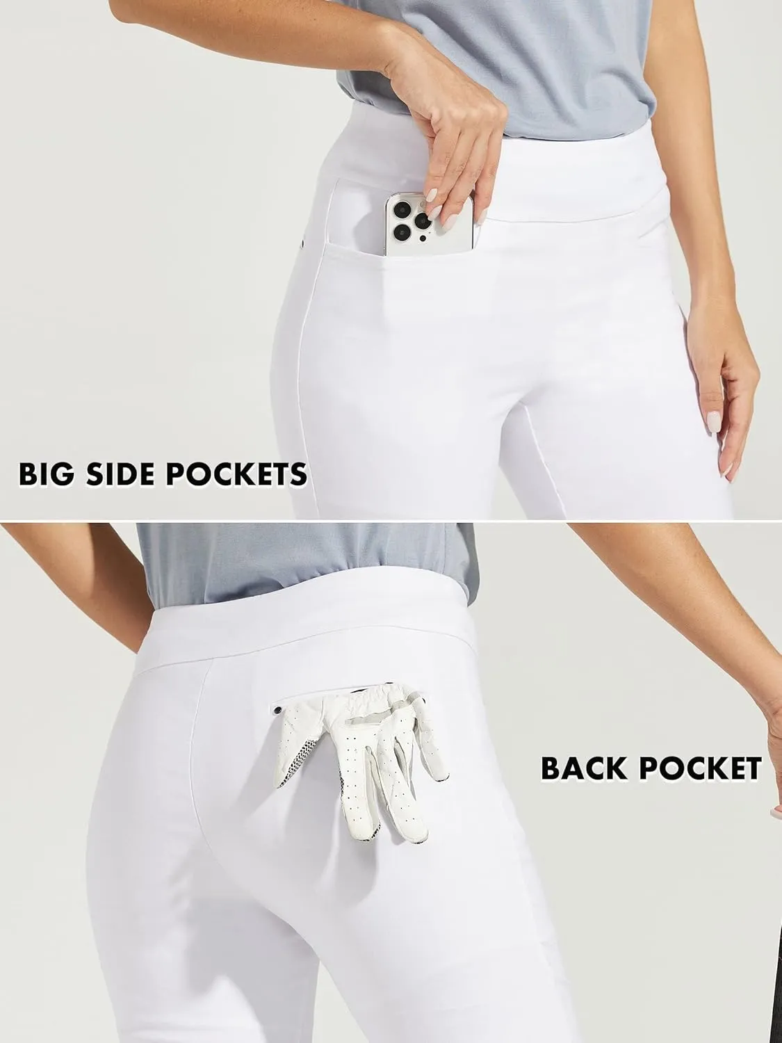 Willit Women's Golf Pants Stretch Casual Pull on Pants Quick Dry Hiking Pants