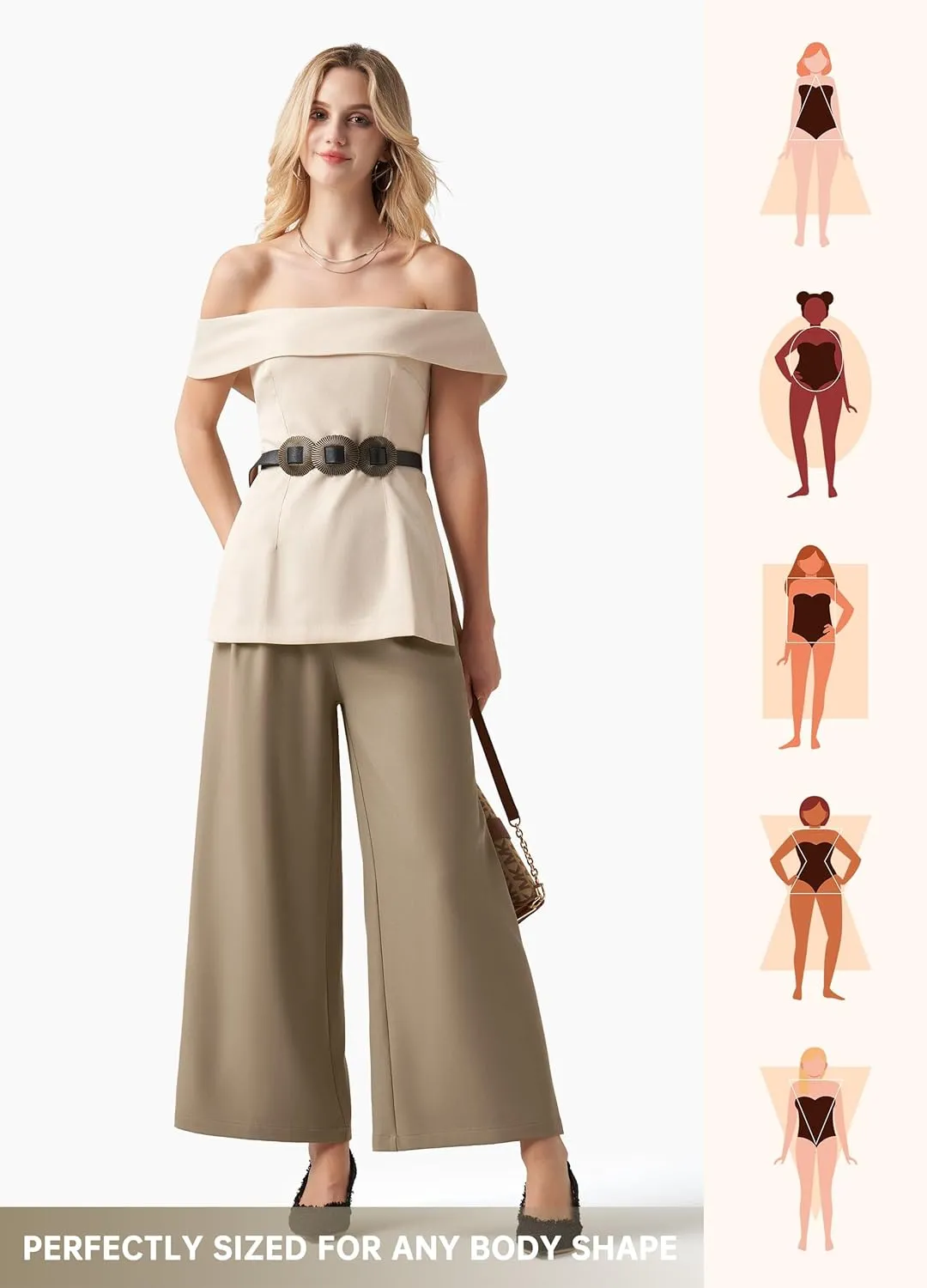 Willit Women's Wide Leg Pants Work Dress Pants Casual Palazzo Pants High Waisted Business Office Slacks 25"/27"/29"