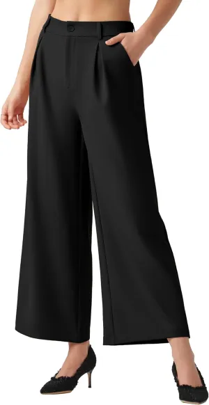 Willit Women's Wide Leg Pants Work Dress Pants Casual Palazzo Pants High Waisted Business Office Slacks 25"/27"/29"