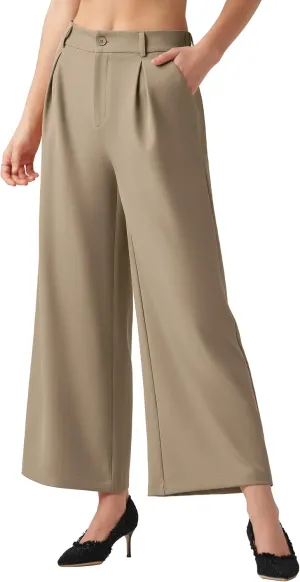 Willit Women's Wide Leg Pants Work Dress Pants Casual Palazzo Pants High Waisted Business Office Slacks 25"/27"/29"