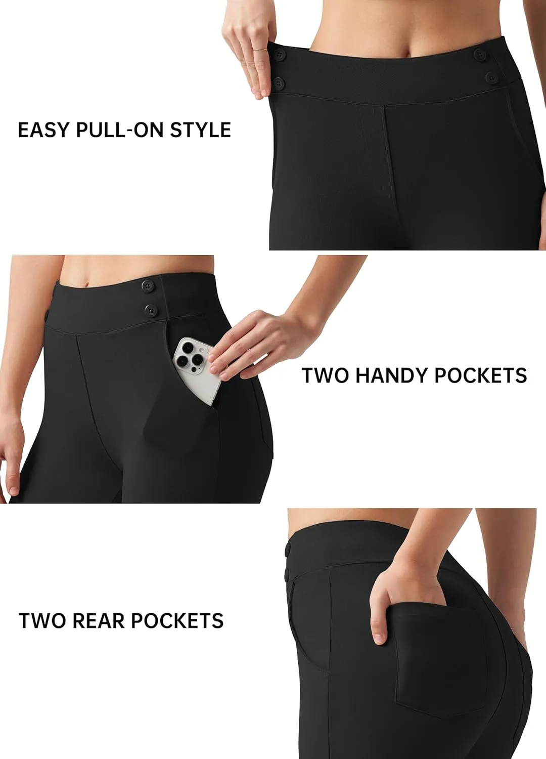 Willit Women's Yoga Dress Pants Skinny Work Slacks Leggings Stretch Office Pants High Waisted Business Casual Pants 27"/28"