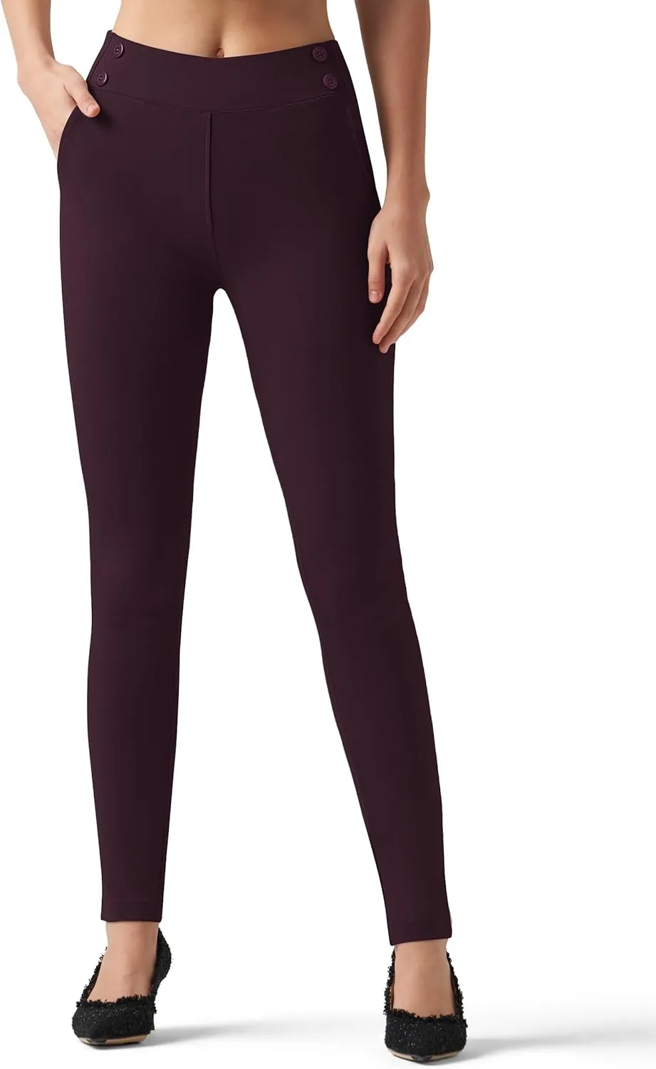 Willit Women's Yoga Dress Pants Skinny Work Slacks Leggings Stretch Office Pants High Waisted Business Casual Pants 27"/28"