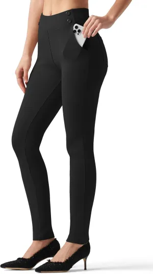 Willit Women's Yoga Dress Pants Skinny Work Slacks Leggings Stretch Office Pants High Waisted Business Casual Pants 27"/28"