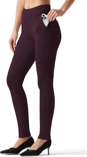 Willit Women's Yoga Dress Pants Skinny Work Slacks Leggings Stretch Office Pants High Waisted Business Casual Pants 27"/28"
