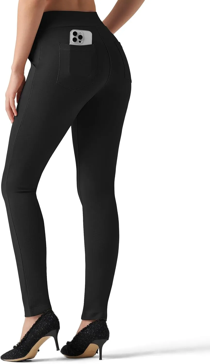 Willit Women's Yoga Dress Pants Skinny Work Slacks Leggings Stretch Office Pants High Waisted Business Casual Pants 27"/28"