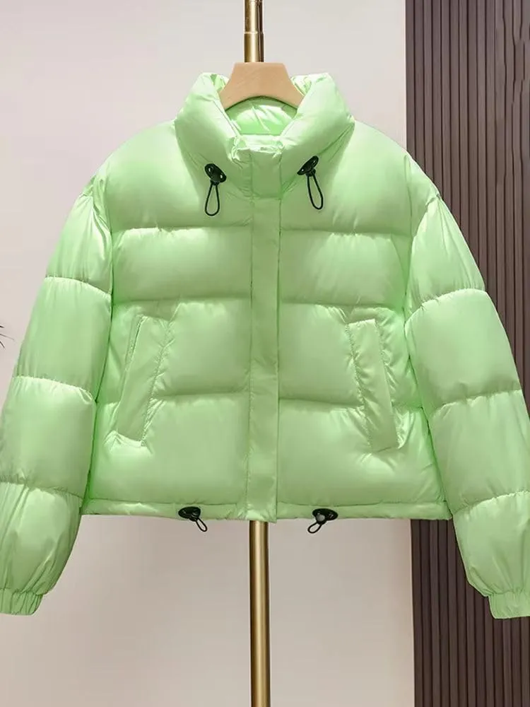 Winter Jacket Women Short Parkas Hooded Loose Coat Parkas Cotton Padded Women