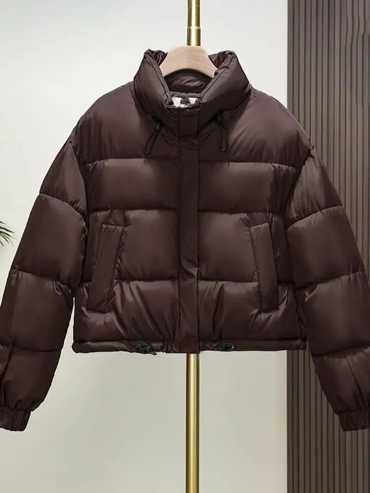 Winter Jacket Women Short Parkas Hooded Loose Coat Parkas Cotton Padded Women