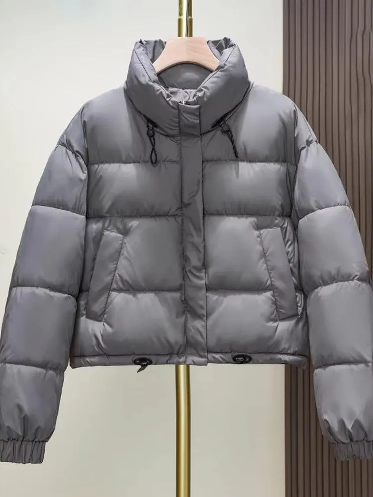 Winter Jacket Women Short Parkas Hooded Loose Coat Parkas Cotton Padded Women