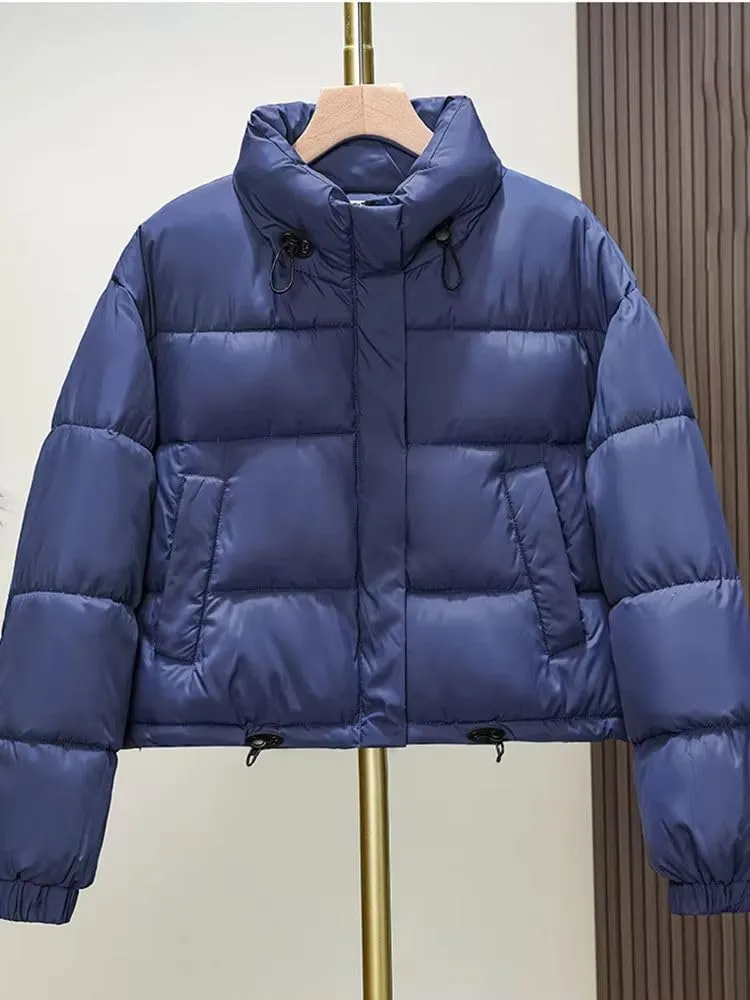 Winter Jacket Women Short Parkas Hooded Loose Coat Parkas Cotton Padded Women
