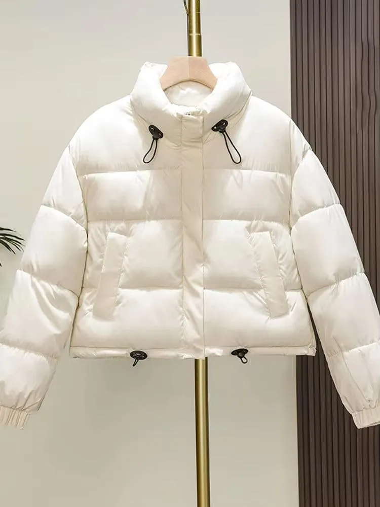 Winter Jacket Women Short Parkas Hooded Loose Coat Parkas Cotton Padded Women