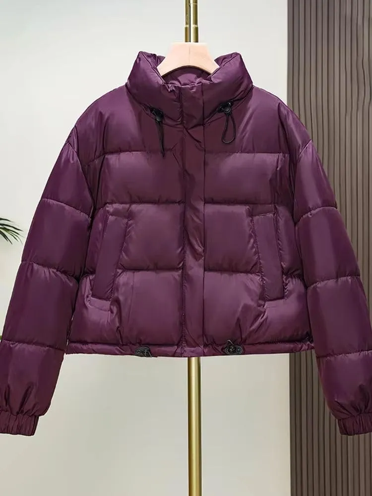 Winter Jacket Women Short Parkas Hooded Loose Coat Parkas Cotton Padded Women