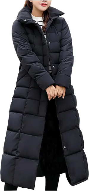 Winter Warm Coats for Women Thick Cotton Down Jacket Solid Color Hooded Padded Outerwear with Detachable Fur Collar
