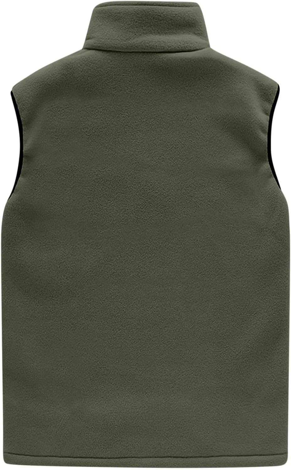 Wkishenl Women's Fleece Vest Solid Stand Collar Sleeveless Jacket Coat Fall Fuzzy Sherpa Lightweight Vest Zipper Waistcoat