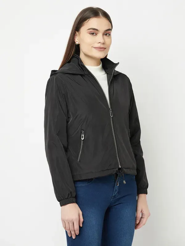 Women Black Front Open Jackets