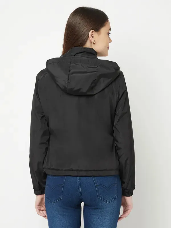 Women Black Front Open Jackets