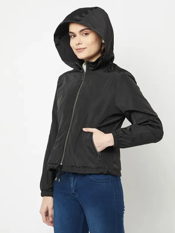 Women Black Front Open Jackets