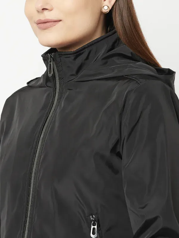Women Black Front Open Jackets