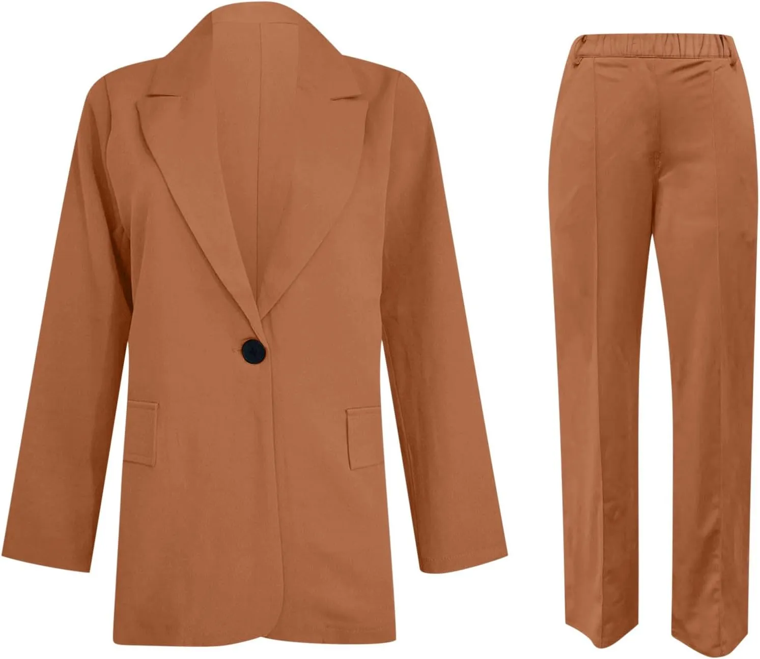 Women Business Casual Blazer Pant Suit Set for Work Spring Two Piece Outfits Blazer Jacket and Pants Plus Size, Large