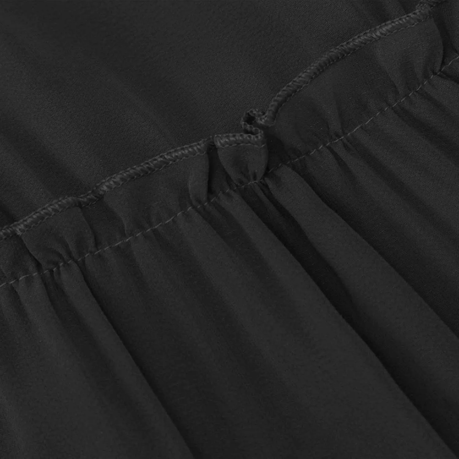 Women Flowy Layered Tiered Maxi Skirts Elastic High Waisted A Line Summer Beach Skirt Plus Size Stretch Dress