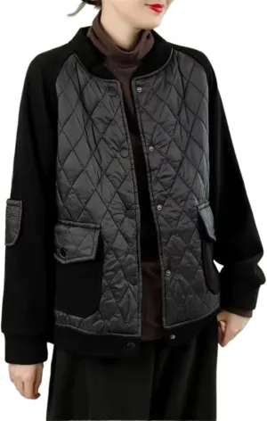 Women Jacket Autumn Winter Female Short Parkas Outwear Loose Cotton-padded Coat