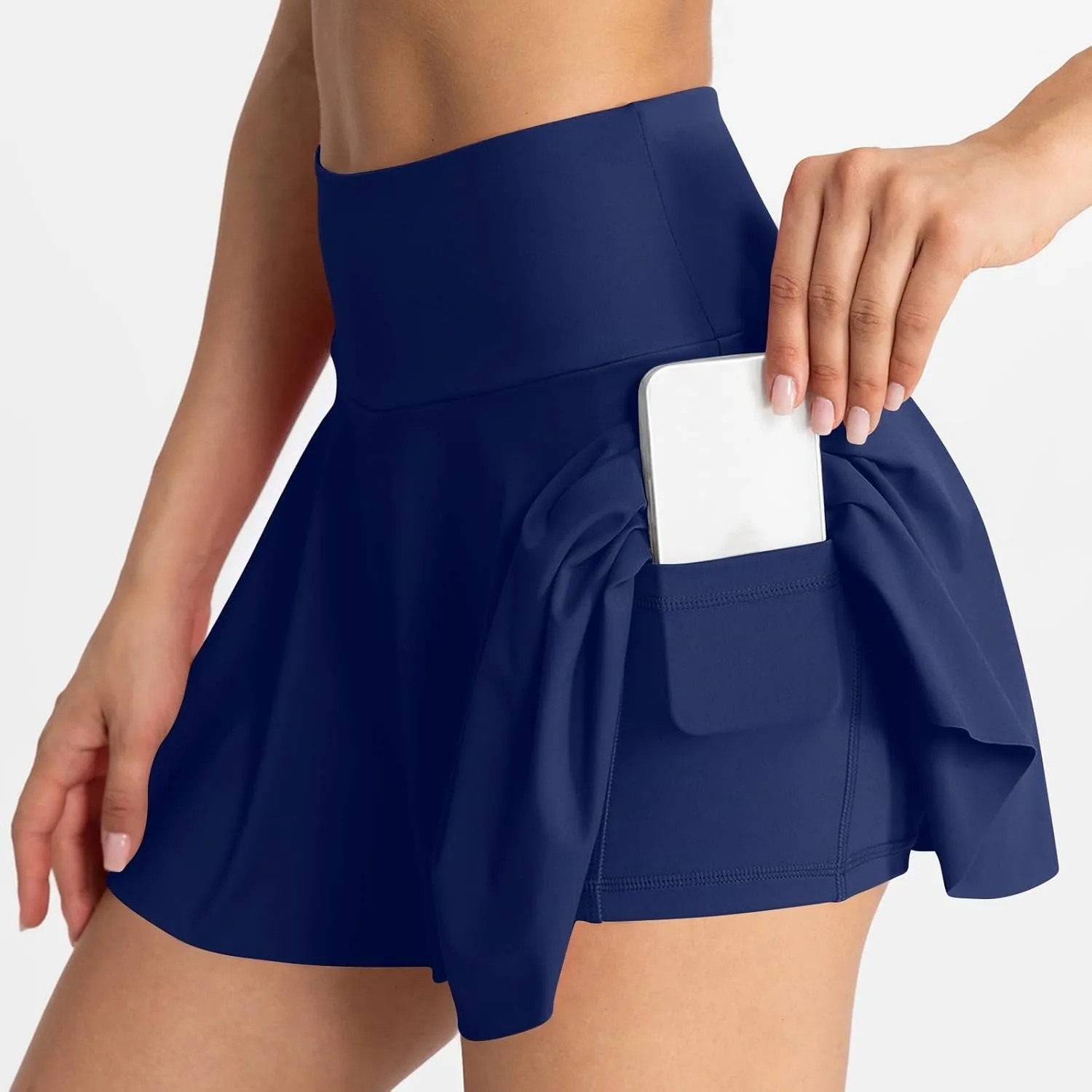 Women Tennis Skirt Pleated Golf Skirts with Built-in Shorts High Waist Athletic Skirt with Pockets Workout Skorts