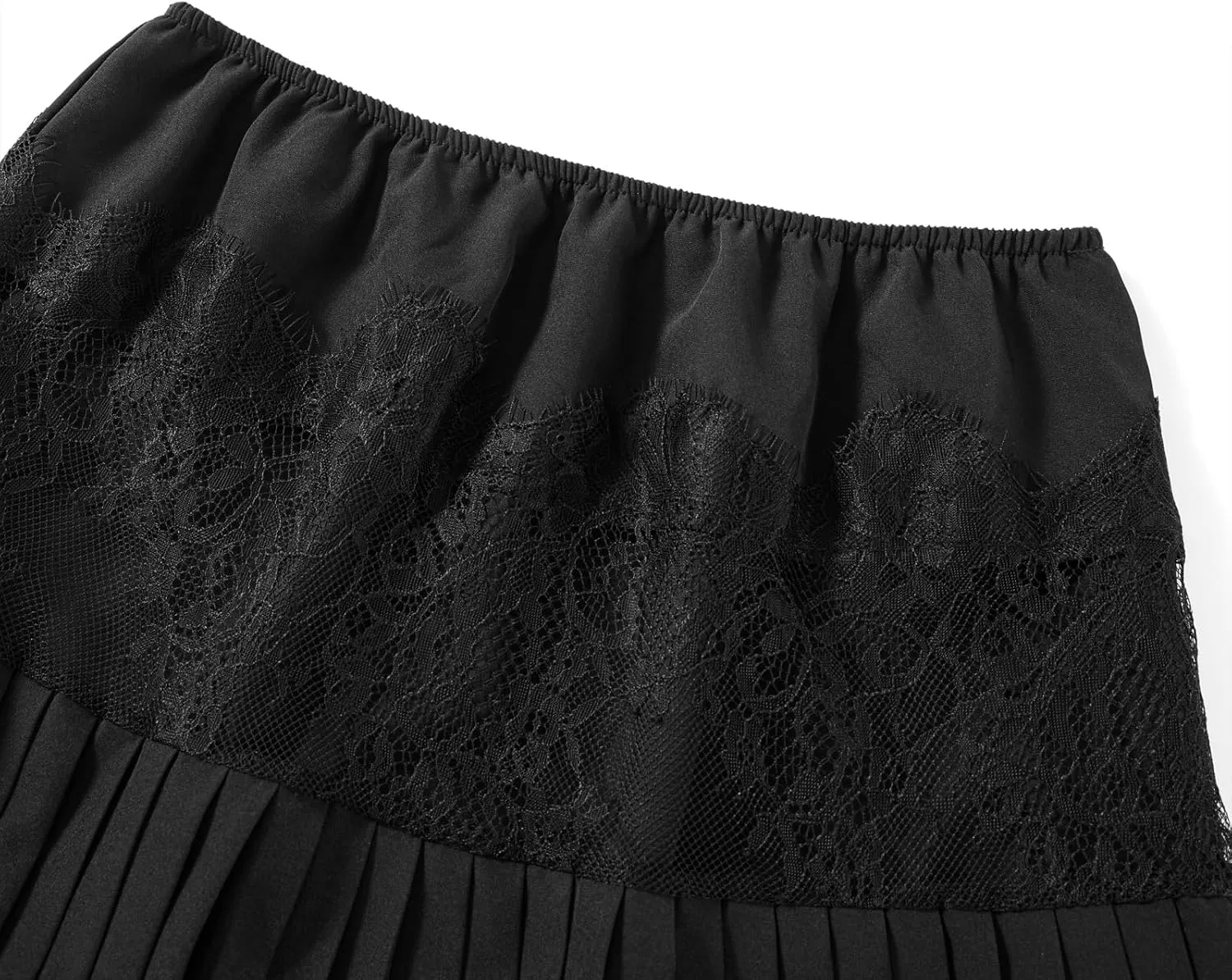 Women Y2k Lace Mini Skirts Summer Lace Slip Skirt Pleated Ruffle Floral Lace Tiered Short Skirts Underskirt