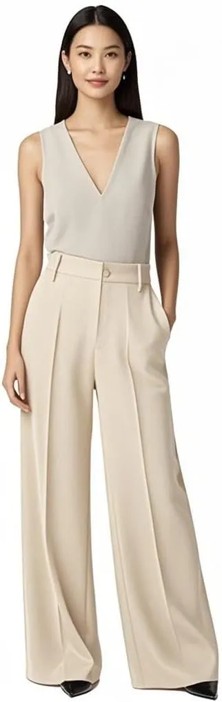 Womens 2 Pcs Outfits Vest and Pants Summer Sleeveless Blazer Tuxedos Set Business Wedding Work