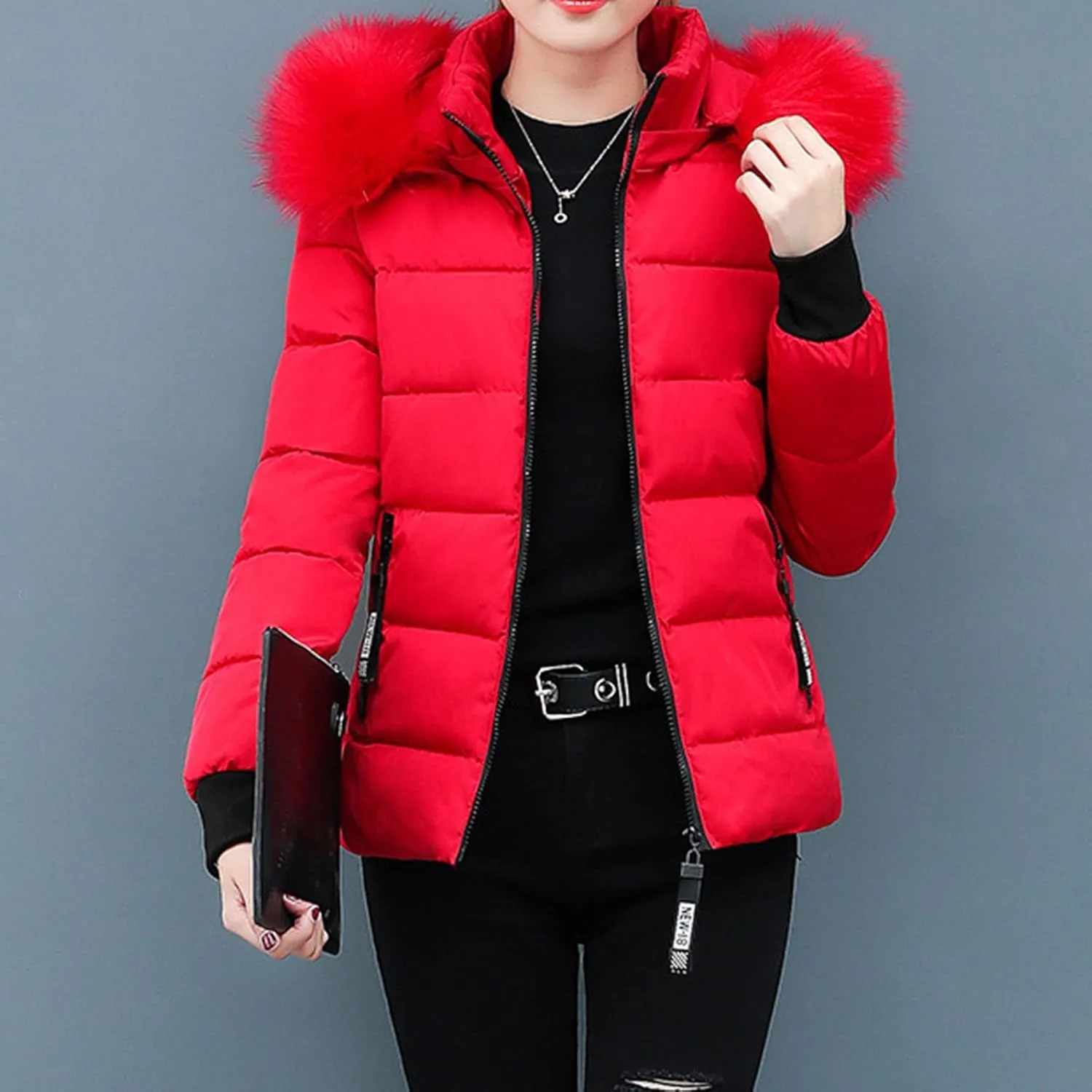 Womens Autumn Park Down Mid Jacket Casual Winter Slim Women'S Coat Womens Long Puffer Coat Puffer Coat Women