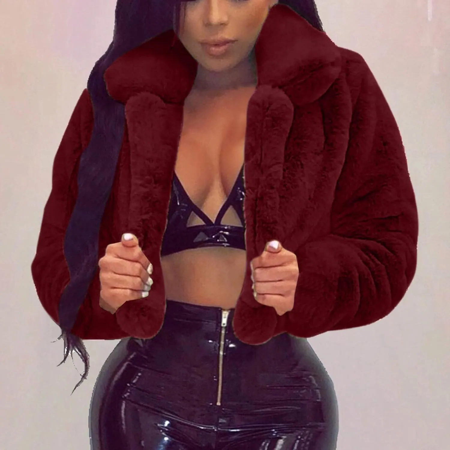 Women's Bride Wedding Party Jacket Faux Fur Coats Wrap Shawl Warm Overcoat Winter Thick Jackets Open Front Cardigan