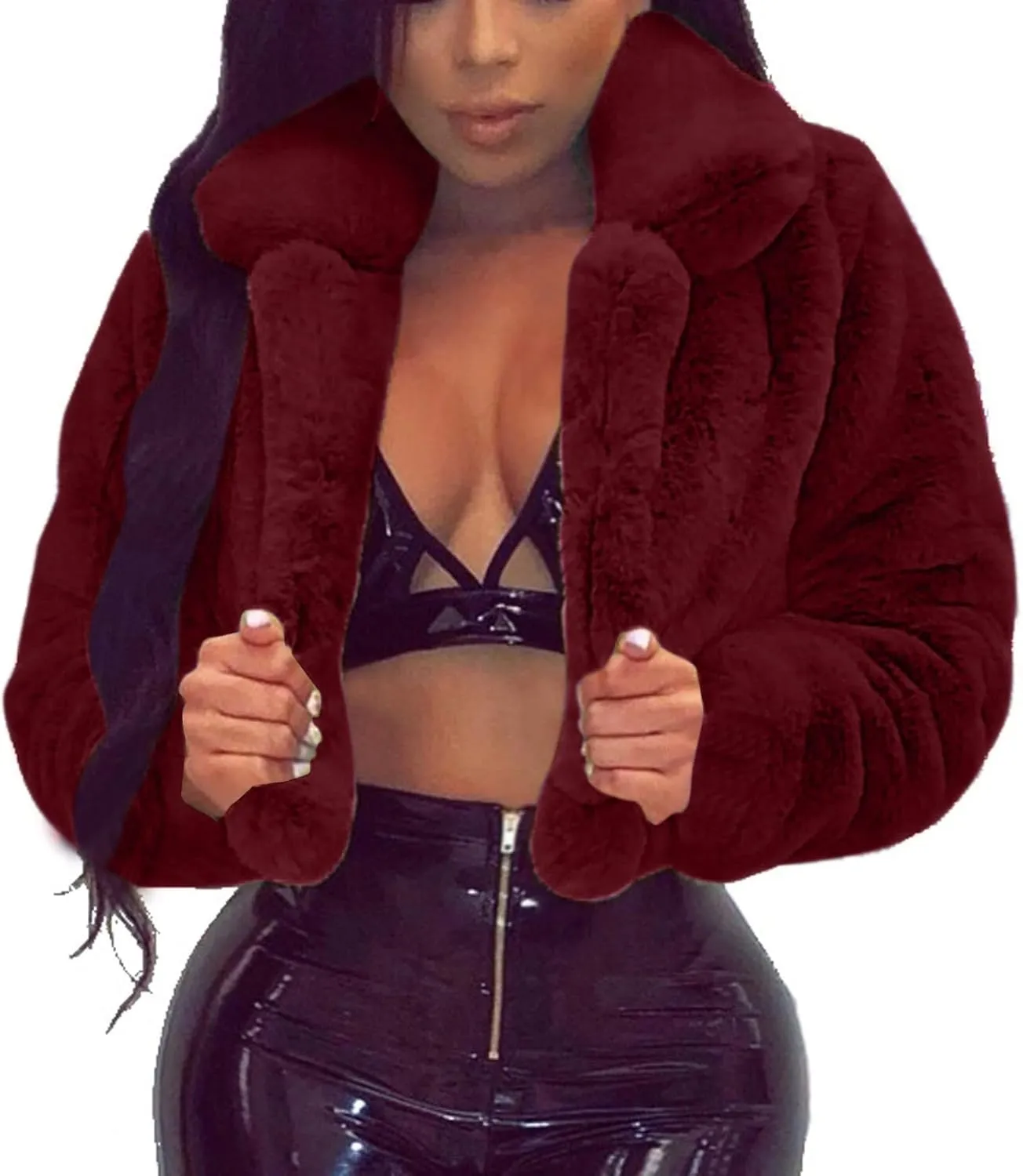 Women's Bride Wedding Party Jacket Faux Fur Coats Wrap Shawl Warm Overcoat Winter Thick Jackets Open Front Cardigan