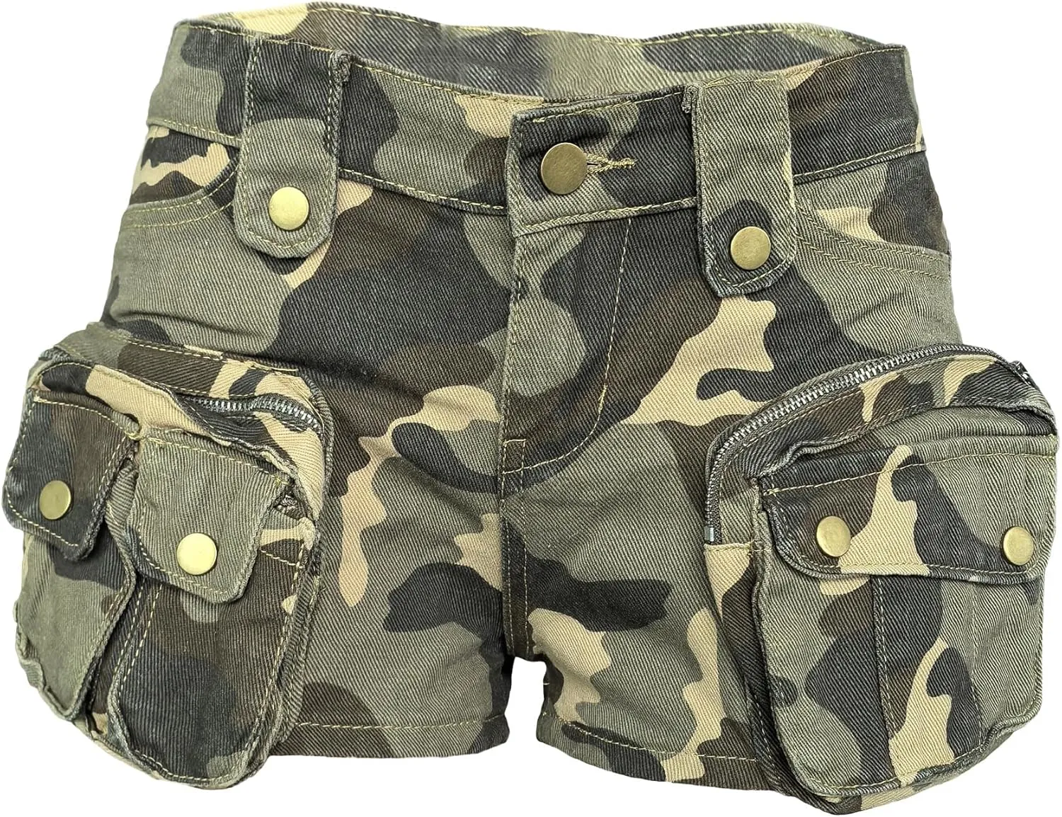 Womens Camo Cargo Skirts Casual High Waist Multi Pockets Army Fatigue Bodycon Y2K Camouflage A-line Pencil Mini Skirt
