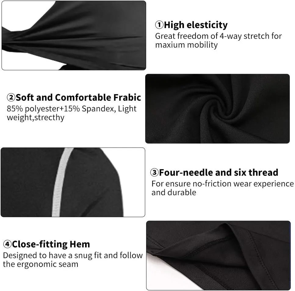 Women's Dry Fit Athletic Compression Shirt Long Sleeve Workout Base Layer T Shirt Tops Sports Gear