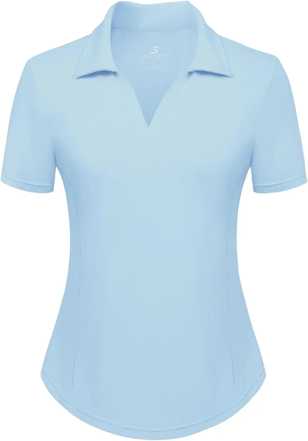 Women's Golf Polo Shirt V Neck Short Sleeve Tennis Shirt Sun Protection Moisture Wicking Athletic Tops