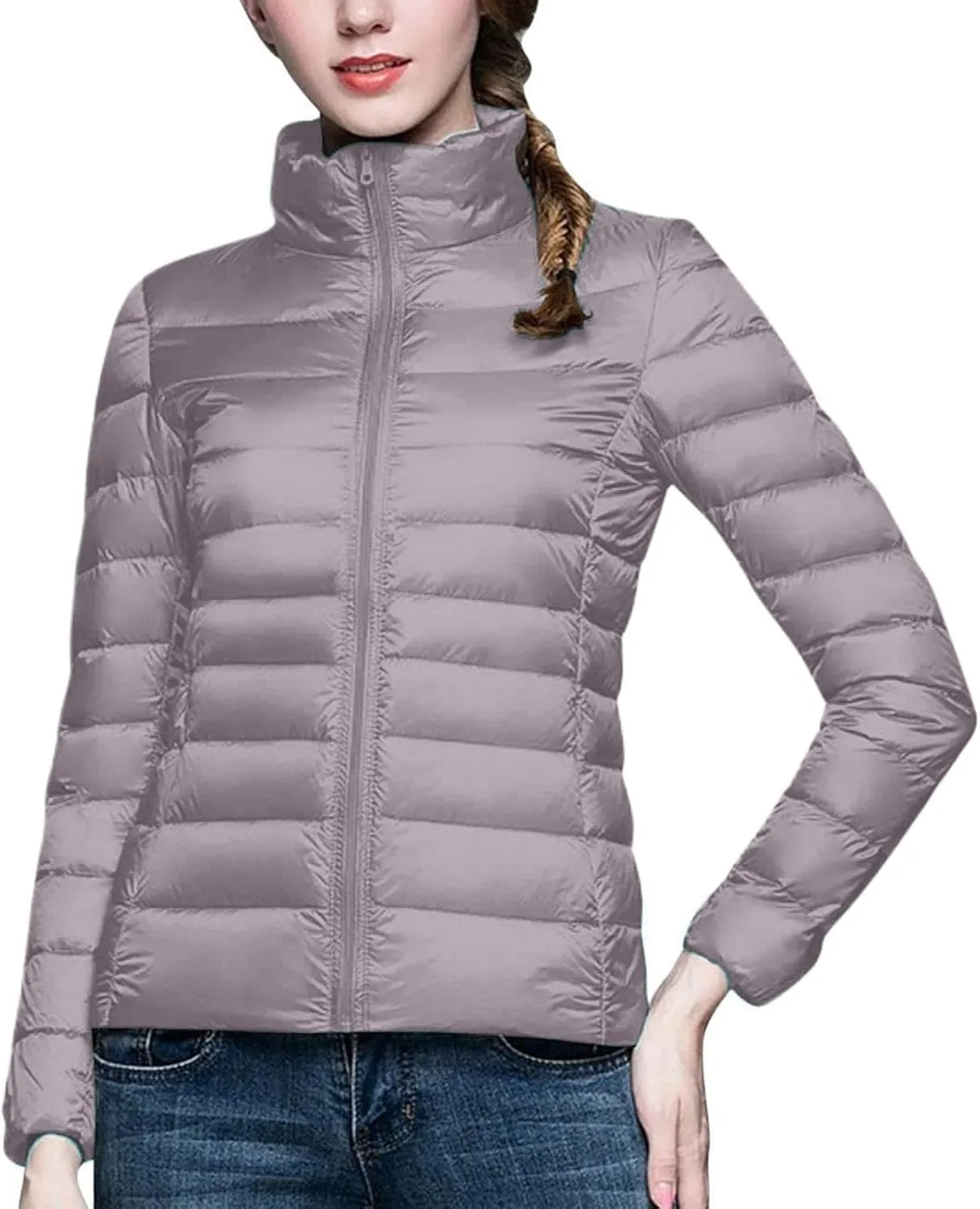 Womens Jackets Winter Down Jacket Women Slim Short Jacket Women's Cropped Quilted Jacket LightWeight Coat Outwear