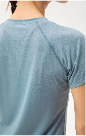 Women's Loose Casual Sports T-Shirt Short Sleeve Crewneck Breathable Shirt Running Fitness Quick Dry Tops