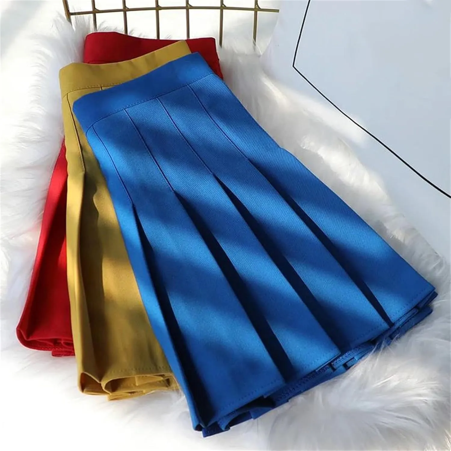 Womens Mini Pleated Skirts High Waist A-Line School Uniform Short Athletic Golf Skort Skirt for Dance