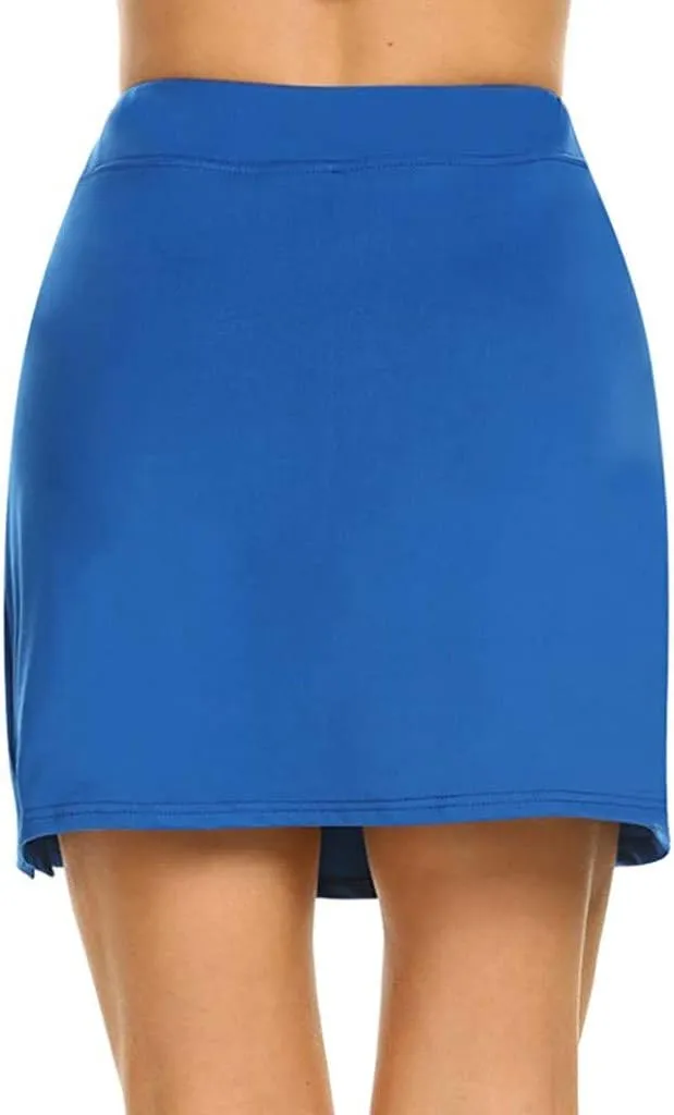 Womens Mini Skorts Sexy Mid-Waisted Pencil Bodycon Short Skirts with Side Split 2025 Tennise Sport Skort