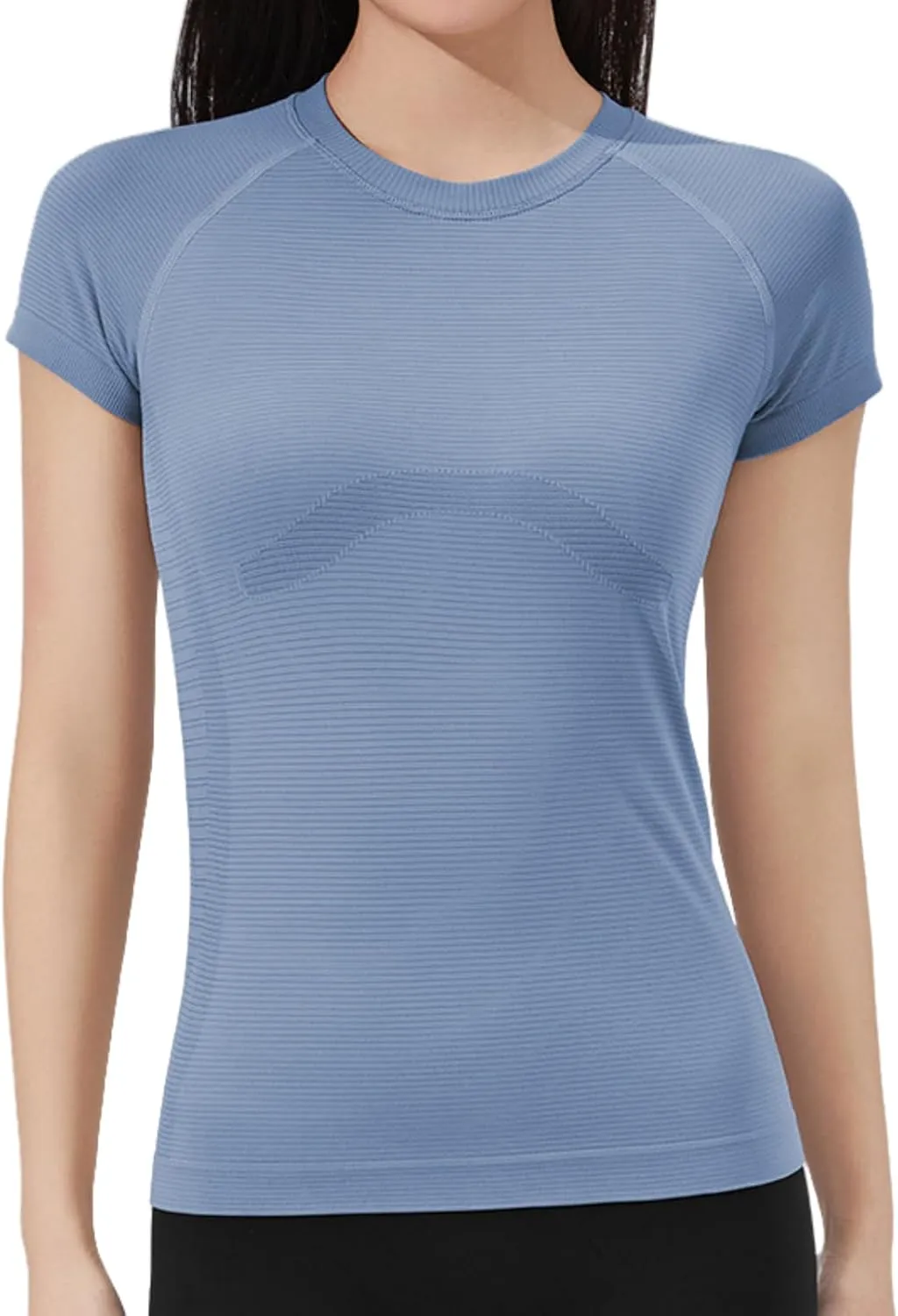 Women's Short Sleeve Workout T-Shirt Quick-Dry Yoga Top,Breathable Running Shirt with High Stretch