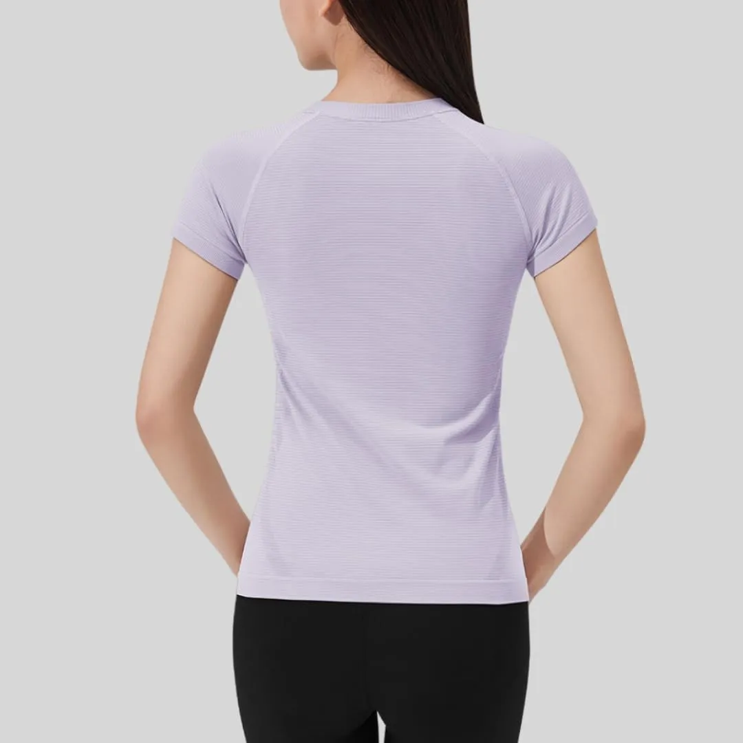 Women's Short Sleeve Workout T-Shirt Quick-Dry Yoga Top,Breathable Running Shirt with High Stretch
